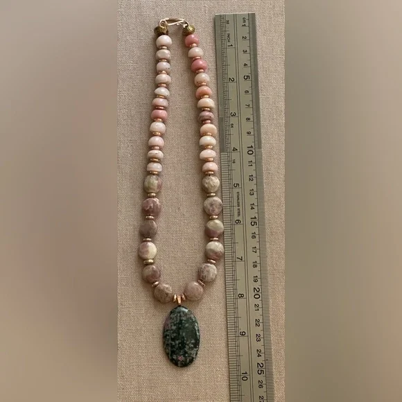 18-1/2 inch Peruvian Pink Opal bead necklace NWOT - Picture 12 of 13